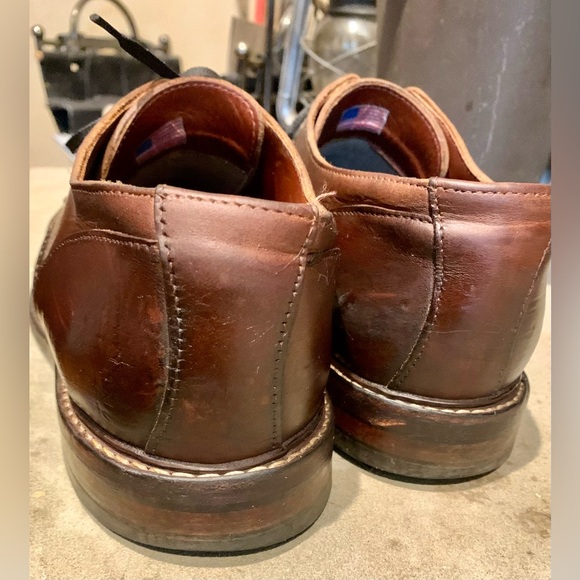 P W Minor Vtg Brown leather Oxfords size 11 1/2 Goodyear Welt Dress Shoes - Picture 5 of 16